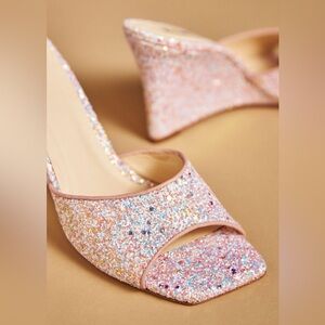 Maeve Glitter Birthday 🎂 Cake Sprinkles Wedge Sandals - Multicolor